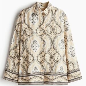 H & M Loose Fit Floral Shirt Size Medium